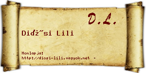 Diósi Lili névjegykártya