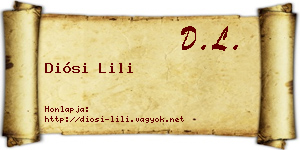 Diósi Lili névjegykártya