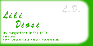 lili diosi business card