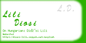 lili diosi business card